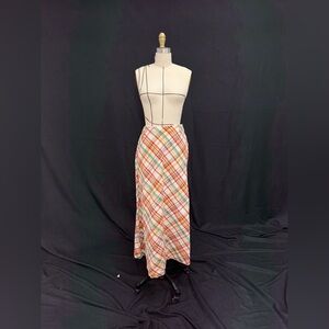 excellent condition vintage Multicolor Plaid Women's Skirt